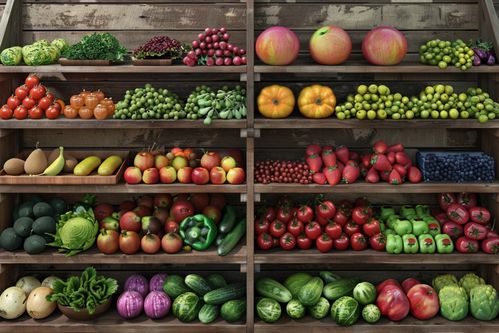 超市貨架上的商品高清圖片與海報 初級農產品下載指南